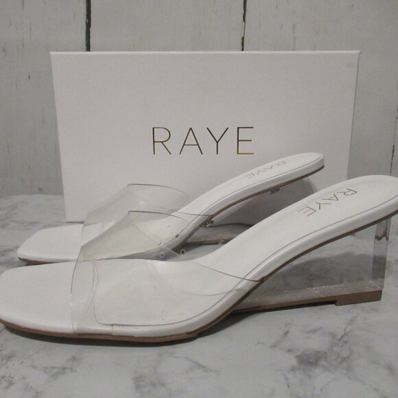 Raye Ani Wedge Sandals Clear White Lucite Revolve - Picture 2 of 10